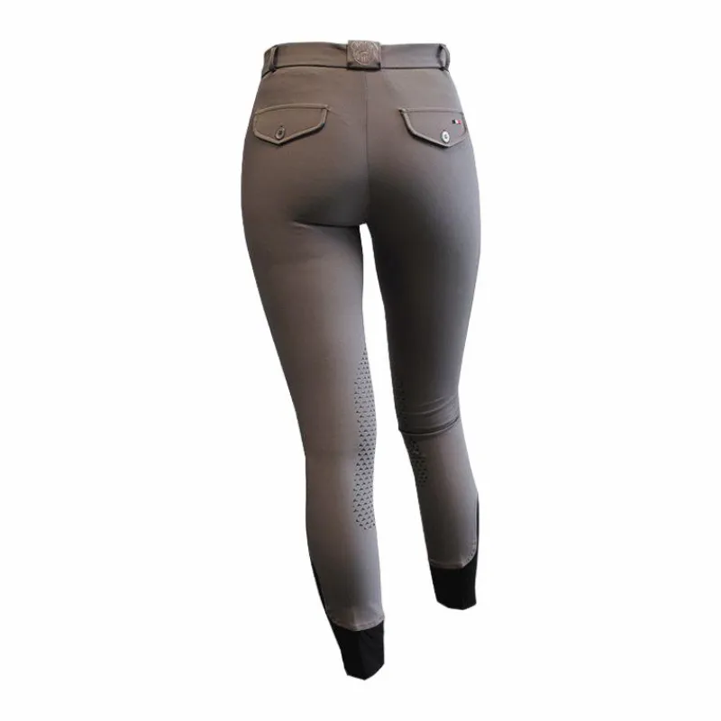 Discount - Pantalon d'équitation enfant unisexe Sacha taupe Enfant Pantalons D'Équitation|Horseball