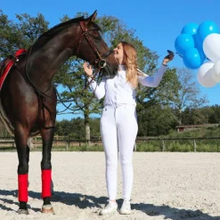 Pantalons D'Équitation|Horseball*Jump'In - Pantalon d'équitation enfant unisexe Sacha Blanc