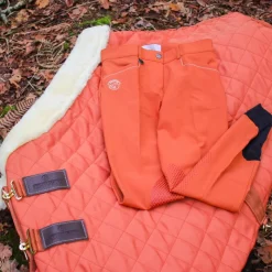 Sale - Pantalon d'équitation femme Super X safran Pantalons D'Équitation
