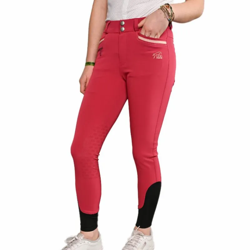 Pantalons D'Équitation*Jump'In - Pantalon d'équitation fille Luna framboise Rose