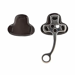Accessoires De Mors*Jump'In - Protection pour hackamore petites branches plates en cuir havane Marron