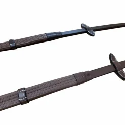 Discount - Rênes caoutchouc à arrêtoirs One Noisette Rênes Et Arrêtoirs De Rênes