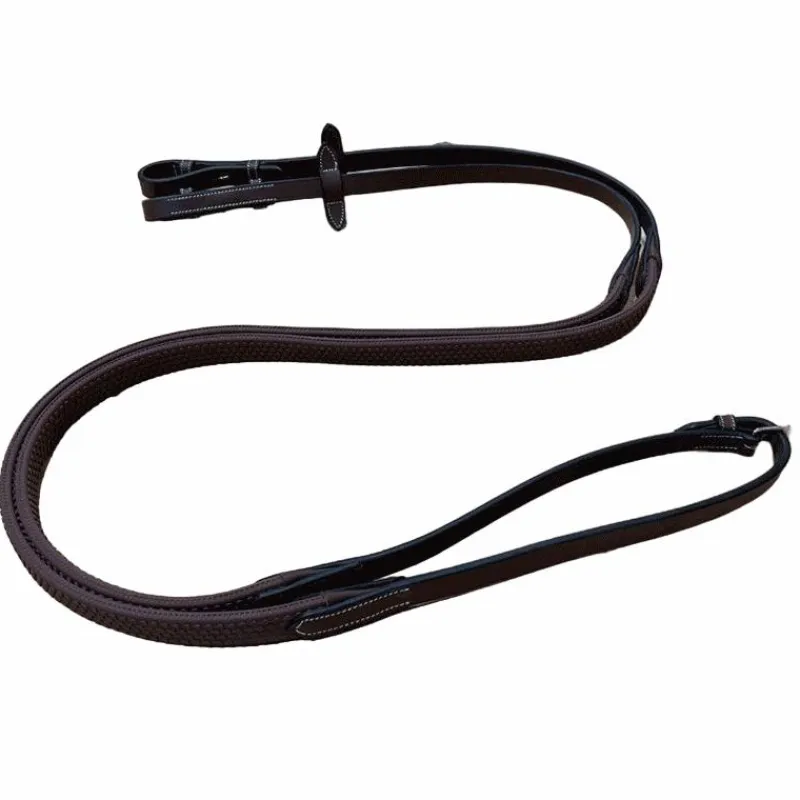 Clearance - Rênes caoutchouc 5/8 One Noisette Rênes Et Arrêtoirs De Rênes