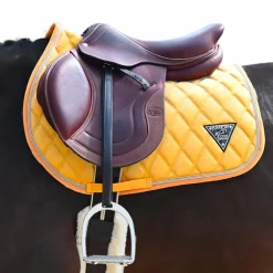 Tapis De Selle|Tapis Cso/ Mixtes*Jump'In - Tapis de selle Soft Velours Jaune
