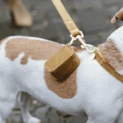 Pooh Bag*Kentucky Dogwear - Sac à crottes carré velvet moutarde Jaune