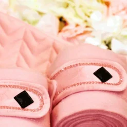 Bandes De Polo*Kentucky Horsewear - Bandes de polo Velvet Pearls tendre (x4) Rose