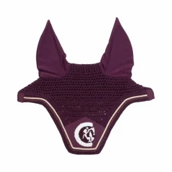 Bonnets Pour Chevaux*Kentucky Horsewear - Bonnet anti-mouches Wellington 3D Logo corde mauve Violet