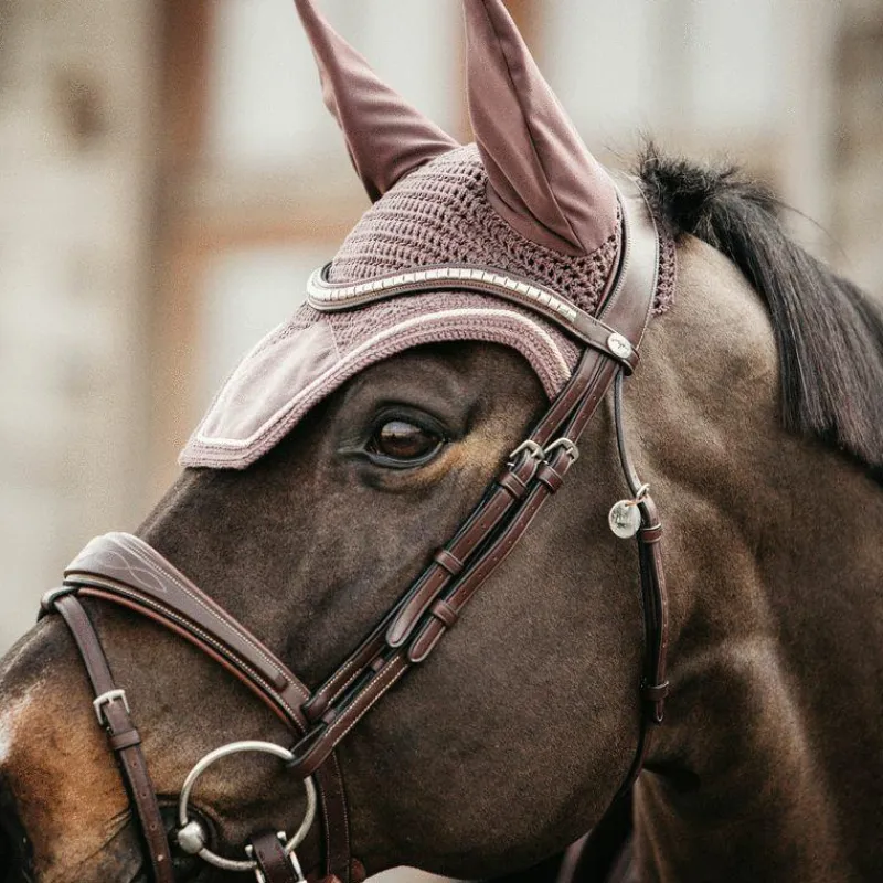 Bonnets Pour Chevaux|Cso*Kentucky Horsewear - Bonnet Wellington velvet parme Marron