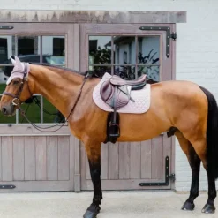 Discount - Bonnet anti-mouches Wellington 3D Logo corde pâle Bonnets Pour Chevaux