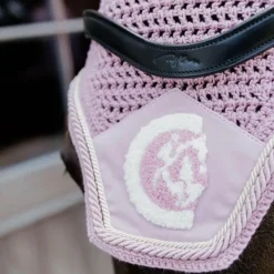 Discount - Bonnet anti-mouches Wellington 3D Logo corde pâle Bonnets Pour Chevaux