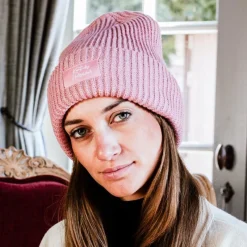 - Bonnet paillettes vieux rose Bonnets/ Bandeaux