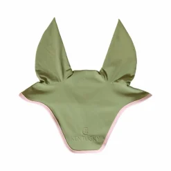 Bonnets Pour Chevaux*Kentucky Horsewear - Bonnet Wellington Softshell kaki/ vieux rose Vert