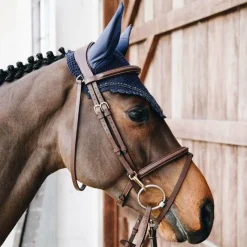 Bonnets Pour Chevaux*Kentucky Horsewear - Bonnet long Stone & Pearl Marine
