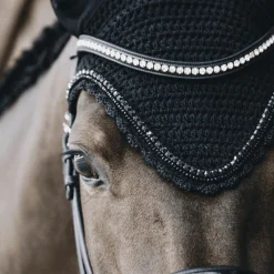 Clearance - Bonnet Long stone & Pearl anti-bruits noir Bonnets Pour Chevaux