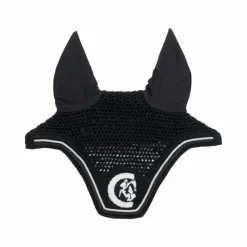 Bonnets Pour Chevaux*Kentucky Horsewear - Bonnet anti-mouches Wellington 3D Logo corde Noir