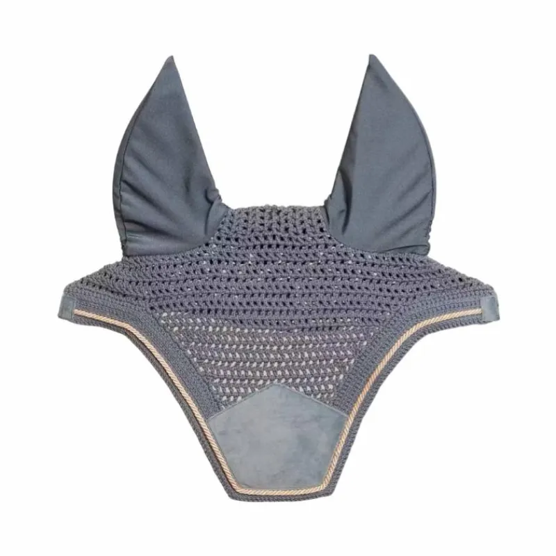 Bonnets Pour Chevaux*Kentucky Horsewear - Bonnet pour chevaux anti-bruits Wellington Velvet light blue Bleu