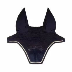 - Bonnet pour chevaux anti-bruits Wellington Velvet dark navy Bonnets Pour Chevaux