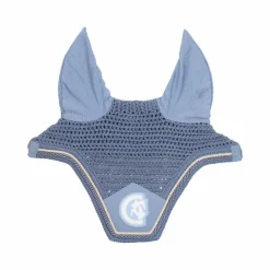 Bonnets Pour Chevaux*Kentucky Horsewear - Bonnet anti-mouches Wellington 3D Logo corde clair Bleu