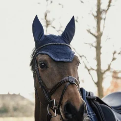 Bonnets Pour Chevaux|Cso*Kentucky Horsewear - Bonnet pour cheval Wellington Glitter Stone marine
