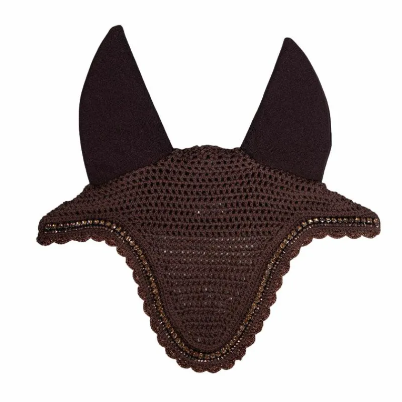 Best - Bonnet Long stone & Pearl anti-bruits marron Bonnets Pour Chevaux