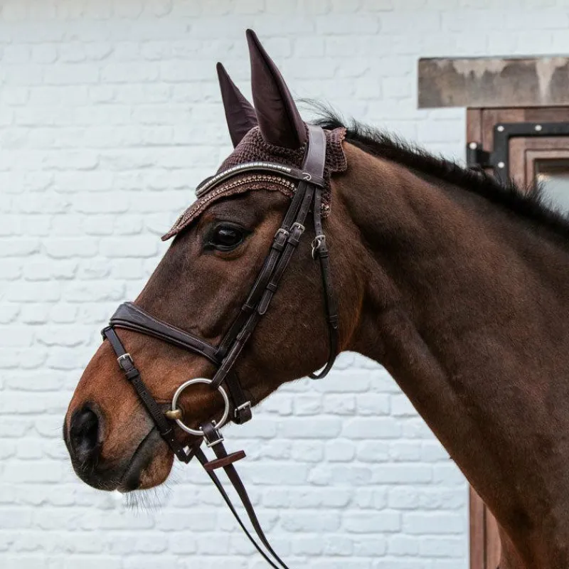 Best - Bonnet Long stone & Pearl anti-bruits marron Bonnets Pour Chevaux
