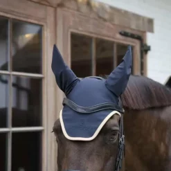 Collection "Minis" Kentucky|Bonnets Poneys*Kentucky Horsewear - Bonnet pour chevaux anti-bruits softshell / beige Marine