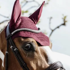 Bonnets Pour Chevaux*Kentucky Horsewear - Bonnet anti-mouche Wellington Bordeaux