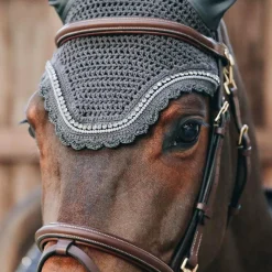 Hot - Bonnet anti-bruit Wellington Stone & Pearl Bonnets Pour Chevaux|Cso