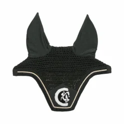 Bonnets Pour Chevaux*Kentucky Horsewear - Bonnet anti-mouches Wellington 3D Logo corde pin Vert