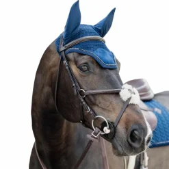 Online - Bonnet pour chevaux anti-bruits Wellington Velvet Pearls Bonnets Pour Chevaux