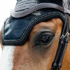 Hot - Bonnet pour chevaux anti-bruits Wellington Velvet Pearls Bonnets Pour Chevaux