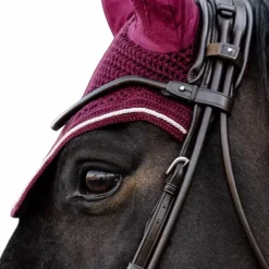 Bonnets Pour Chevaux*Kentucky Horsewear - Bonnet pour chevaux anti-bruits Wellington Velvet Bordeaux