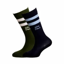 Chaussettes D'Équitation*Kentucky Horsewear - Chaussettes d'équitation enfant x2 / vert foncé Marine
