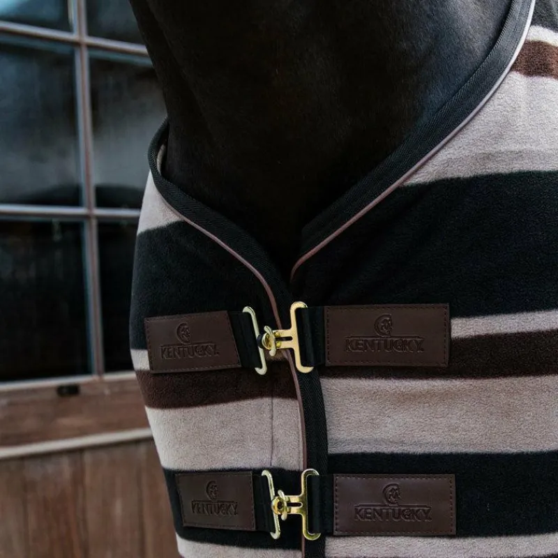 Clearance - Chemise séchante Fleece Heavy stripes / beige Couvertures Et Chemises