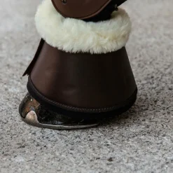 Outlet - Cloches chevaux cuir et mouton /naturel Horseball|Concours Complet D'Equitation