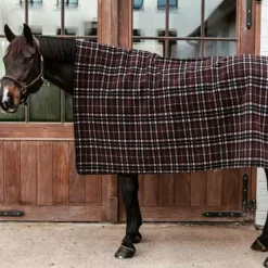 Couvertures Et Chemises*Kentucky Horsewear - Couverture Séchante carré heavy carreaux brun Marron