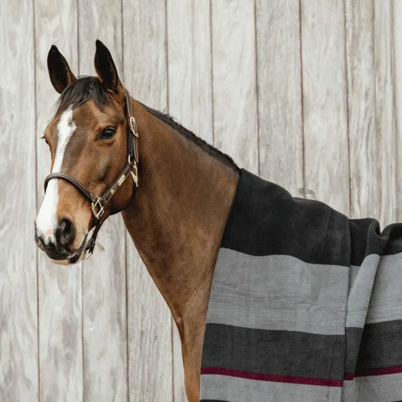 Couvertures Et Chemises*Kentucky Horsewear - Couverture séchante carré heavy stripes / gris Noir