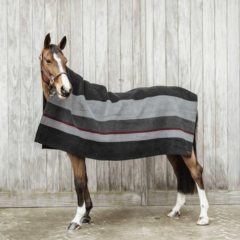 Couvertures Et Chemises*Kentucky Horsewear - Couverture séchante carré heavy stripes / gris Noir