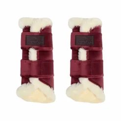 Guêtres Fermées*Kentucky Horsewear - Guêtres fermées cuir velvet contrast x2 Bordeaux
