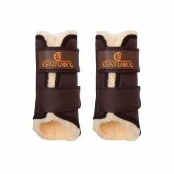 Guêtres Fermées*Kentucky Horsewear - Guêtres cheval Solimbra postérieurs x2 Marron
