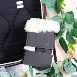 Guêtres Fermées*Kentucky Horsewear - Guêtres cheval Turnout Air mouton synthétique x2 Marron