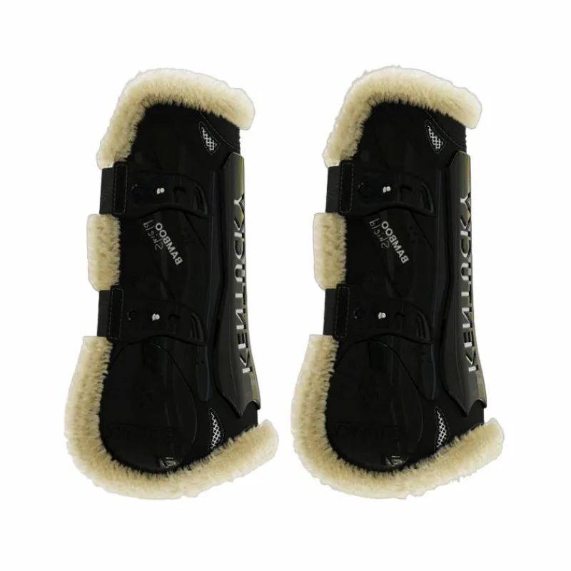 Guêtres Ouvertes*Kentucky Horsewear - Guêtres ouvertes mouton vegan Bamboo Elastic x2 Noir