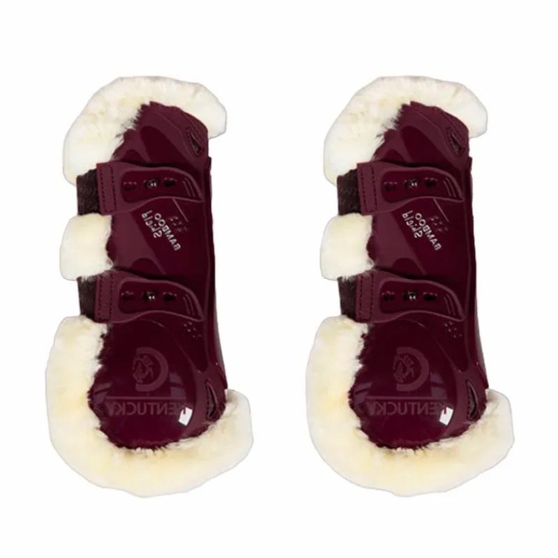 Guêtres Ouvertes*Kentucky Horsewear - Guêtres ouvertes mouton vegan Bamboo Elastic x2 Bordeaux