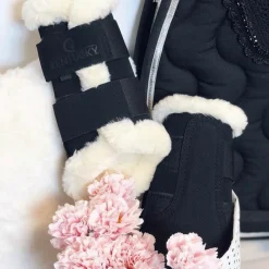 Online - Guêtre cheval Turnout Air mouton synthétique x2 Guêtres Fermées