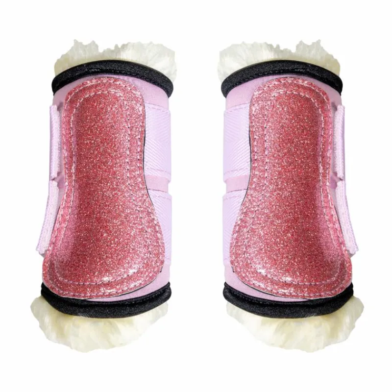 Collection "Minis" Kentucky|Guêtres Fermées*Kentucky Horsewear - Guêtres mouton antérieurs paillette Sammy Collection vieux Rose