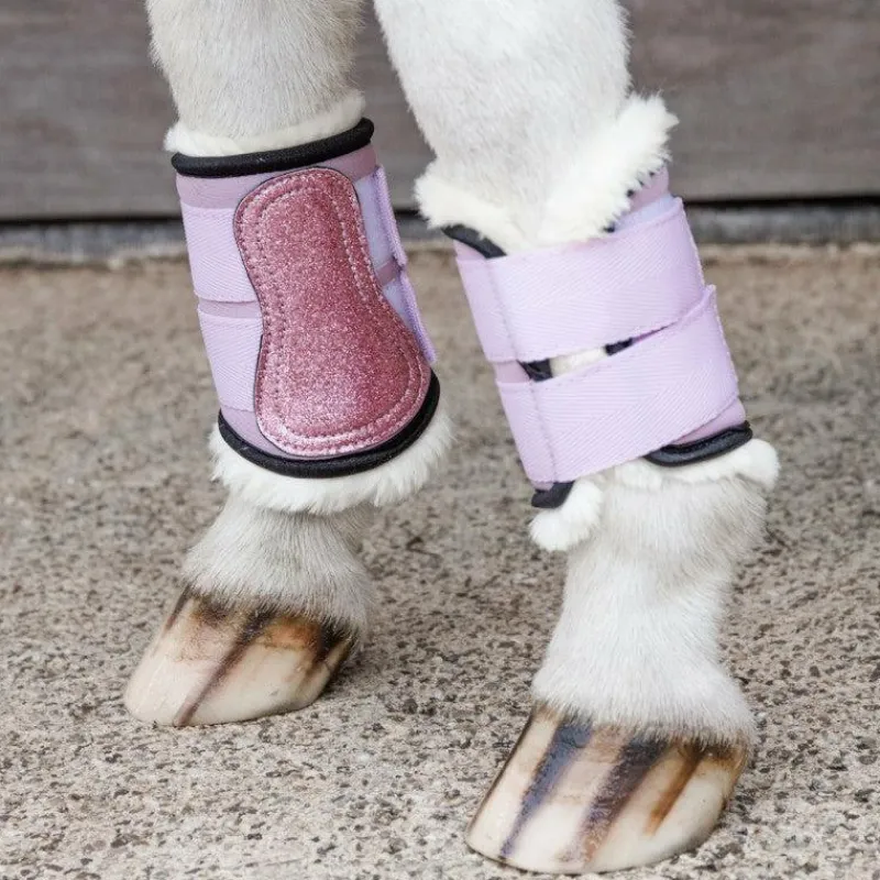 Collection "Minis" Kentucky|Guêtres Fermées*Kentucky Horsewear - Guêtres mouton antérieurs paillette Sammy Collection vieux Rose