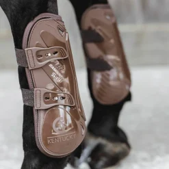 Guêtres Ouvertes*Kentucky Horsewear - Guêtres ouvertes Bamboo Elastic x2 Marron