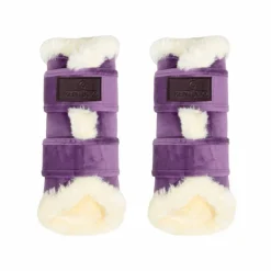 - Guêtres fermées cuir velvet contrast royal x2 Guêtres Fermées