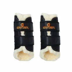 Guêtres Fermées*Kentucky Horsewear - Guêtres cheval Turn Out cuir antérieurs x2 Noir