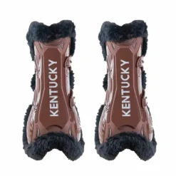 Guêtres Ouvertes*Kentucky Horsewear - Guêtres ouvertes mouton noir vegan Bamboo Elastique x2 Marron